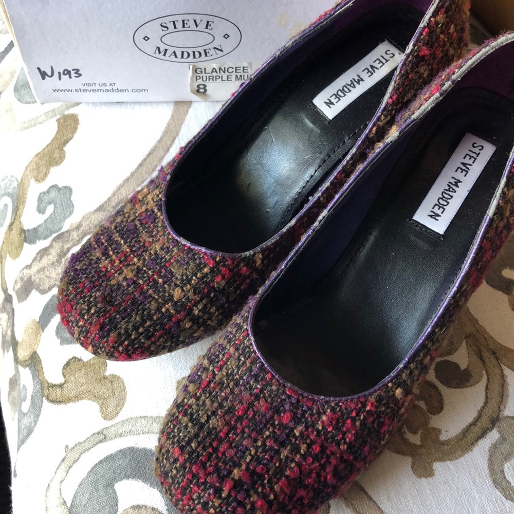 Steve Madden Woven Purple Heels